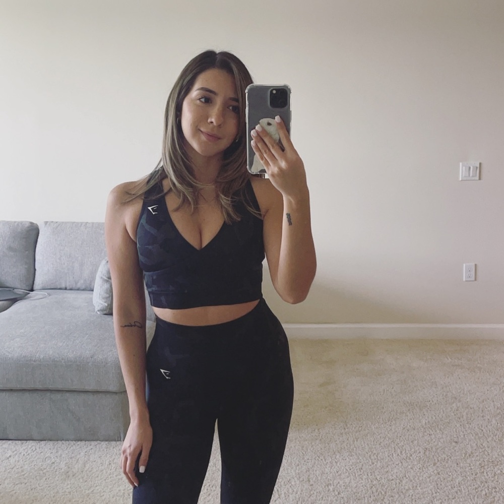 Gymshark camo sports bra